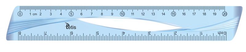 linijka 20cm niebieska a'30 5487 zdjęcie 1