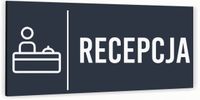 Tabliczka na drzwi RECEPCJA Aluminium ATRACYTOWA NIERDZEWNA Nadruk UV