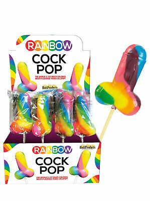 Lizak Penis Na Patyku Tęczowy Wielosmakowy Rainbow Cock Pop Prezent na Arena.pl