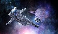FOTOTAPETA PIŁKARSKA dla dzieci kosmos 360x240