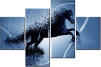 140CM 70 OBRAZ NIEBIESKI KOŃ GMENTARYZACJA JAKUB BANAŚ ŚCIENNY