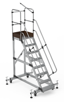 Drabina magazynowa podest jezdny HIGHER 87PRO 8707 7 stopni + podest