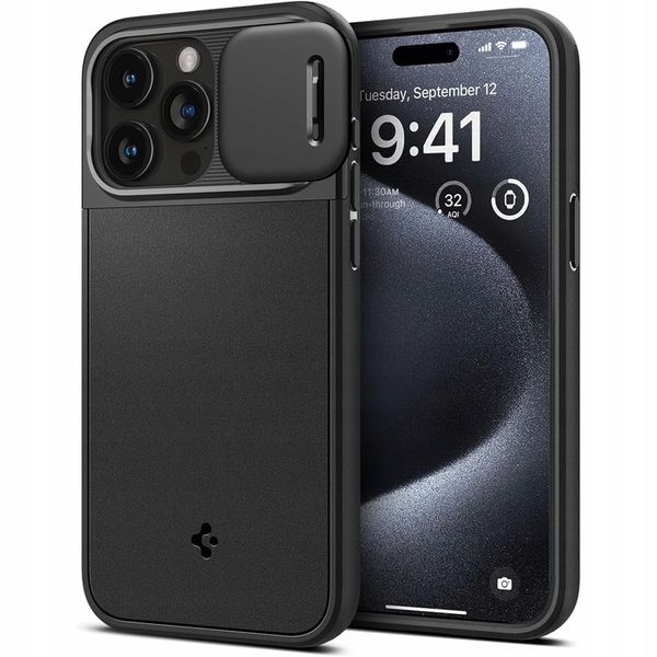 SPIGEN OPTIK ARMOR MAG MAGSAFE IPHONE 16 PRO BLACK zdjęcie 16