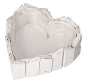 DONICZKA OSŁONKA DREWNIANA SERCE BIAŁA DONICZKI