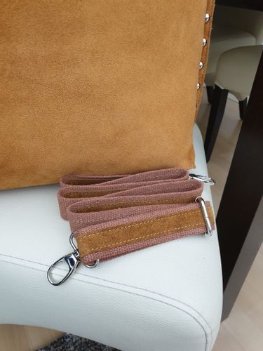 VERA PELLE torebka damska zamszowa shopper z ćwiekami V407 granatowa na Arena.pl