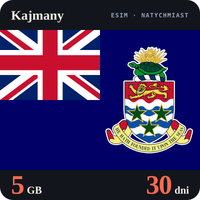Karta eSIM Internet Kajmany 5 GB na 30 dni - bez rejestracji