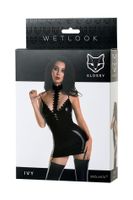 sukienka wetlook ivy glossy czarna m