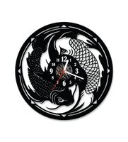 Zegar ścienny z płyty winylowej Ryby w wodzie 13.5