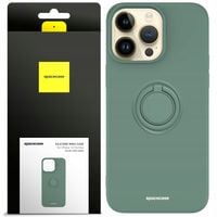 ETUI MATOWE DO IPHONE 14 PRO MAX SPACECASE SILICONE RING SILIKONOWE + SZKŁO