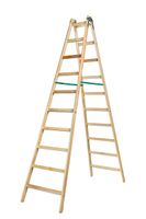 DRABINA DREWNIANA BRAKET PREMIUM 2X10 SZCZEBLI 299CM - BR-01-2101