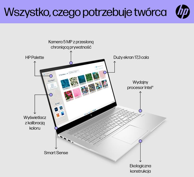 HP ENVY 17-cr FullHD IPS Intel Core i7-1255U 10-rdzeni 16GB DDR4 1TB SSD NVMe NVIDIA GeForce RTX 2050 4GB Windows 11 na Arena.pl