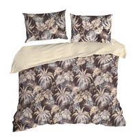 Pościeli z mikrowłókna z nadrukiem RODOS 140X200 70X80X1 ciemnobrązowa