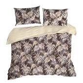 Pościeli z mikrowłókna z nadrukiem RODOS 140X200 70X80X1 ciemnobrązowa