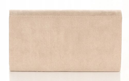 Efektowna Zamszowa Beżowa kopertówka na łańcuszku na Arena.pl