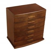 SZKATUŁKA NA BIŻUTERIĘ ORGANIZER KUFEREK PUDEŁKO KOMODA 6-POZIOMOWA