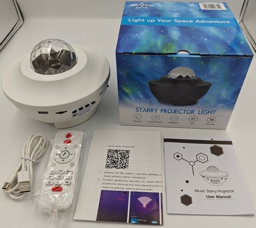 PROJEKTOR GWIAZD LAMPKA NOCNA RZUTNIK LED DO SYPIALNI DLA DZIECI NA PREZENT na Arena.pl