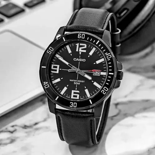 ZEGAREK MĘSKI CASIO MTP-VD01BL-1B (zd169d) + BOX na Arena.pl