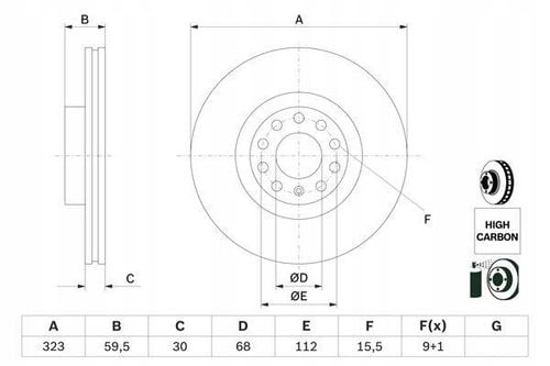TARCZA HAM PRZOD 323X30 V BOSCH na Arena.pl