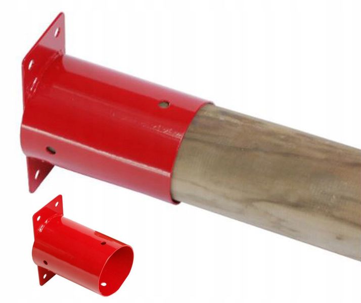 Łącznik do huśtawki belka okrągła ścienny 10cm czerwony zdjęcie 1