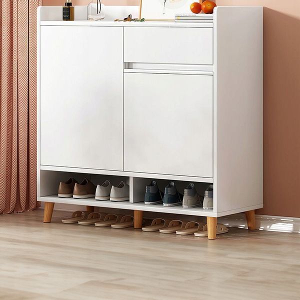 NOWOCZESNA KOMODA SZAFKA BIAŁA POJEMNA MIEJSCE NA BUTY Z SZUFLADĄ LOFT zdjęcie 3