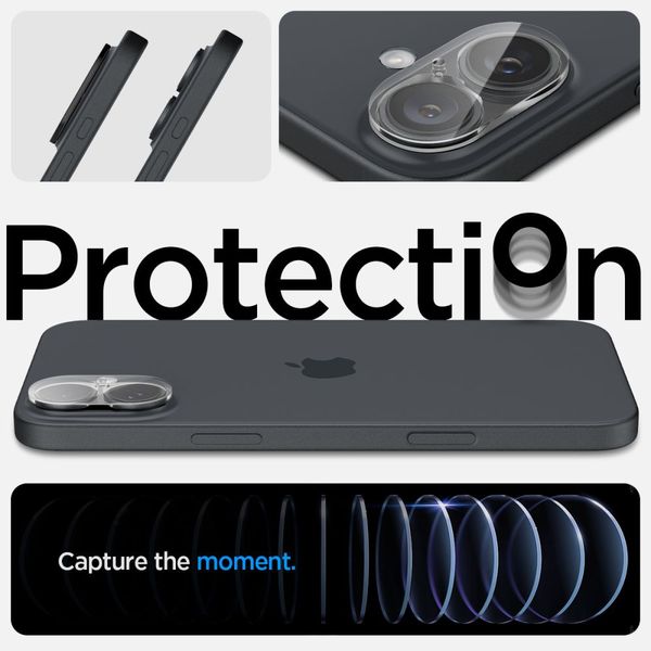 osłona aparatu spigen optik glas.tr camera protector 2-pack iphone 16 zdjęcie 10