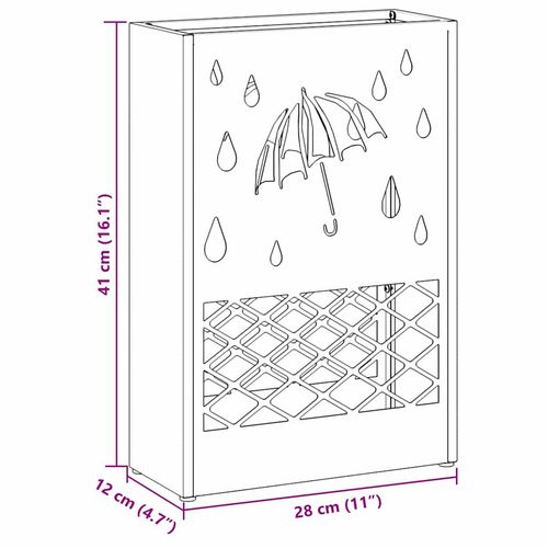 Stojak na parasol oliwkowy 28 x 12 x 41 cm Stal na Arena.pl