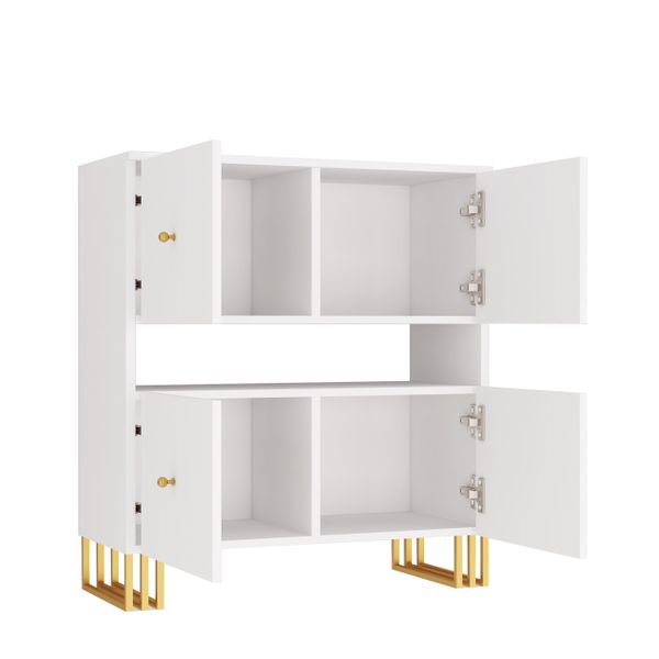 REGAŁ KOMODA KLARA 90 CM BIAŁY MAT nogi metal salon sypialnia zdjęcie 6