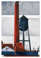 Plakat abstrakcja charles demuth fabryka 30x40 cm