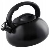 Czajnik STALOWY czarny z gwizdkiem do gotowania wody gaz indukcja 3L