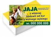 Wizytówki firmowe reklamowe 100szt duży wybór SPRZEDAŻ JAJ WIEJSKICH
