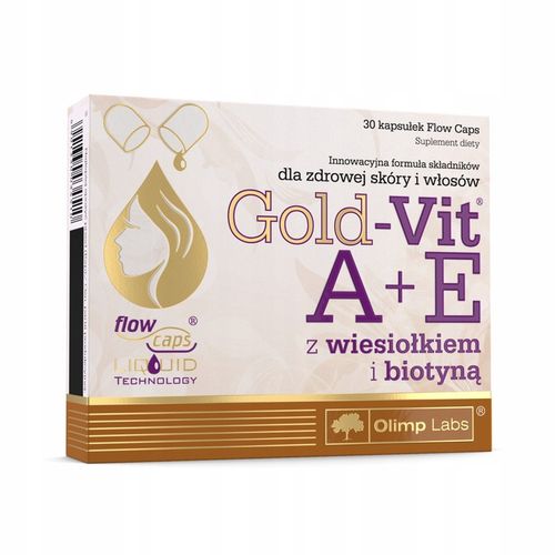 OLIMP GOLD-VIT A+E 3X30kaps WITAMINA A I E OLEJ Z WIESIOŁKA BIOTYNA WŁOSY na Arena.pl