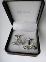 Spinki do mankietów koszul Exciting Srebrne Logo Honda w Etui Szkatułka