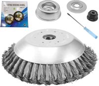 Szczotka do chwastów do kosy spalinowej drut stalowy tarcza 25,4 mm 20cm