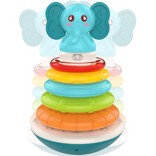 WOOPIE BABY Piramida Wieża Interaktywna Słonik z Obręczami Grzechotka na Arena.pl