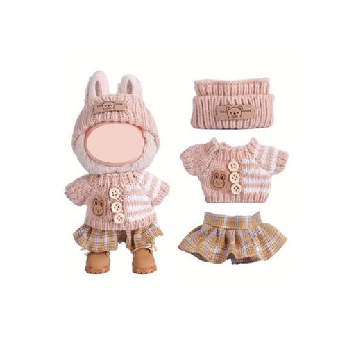 Trzy ręcznie robione zestawy swetrów dla lalek (15-17 cm) na Arena.pl