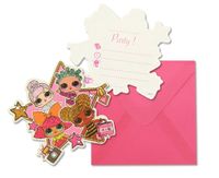 Zaproszenia urodzinowe Laleczki LOL Glitterati, 6 szt.