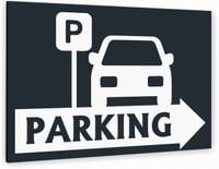 Tabliczka znak informacyjny 40x30 Antracyt PARKING Dibond NADRUK UV