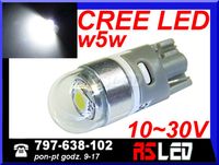 żarówka LED T10 Cree UHP biała zimna 12v 24v wysoka jakość MOCNA