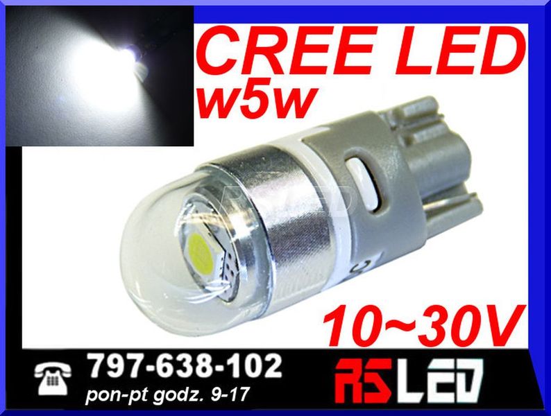 żarówka LED T10 Cree UHP biała zimna 12v 24v wysoka jakość MOCNA zdjęcie 1