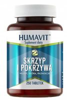 Skrzyp i pokrzywa Włosy skóra paznokcie Suplement Diety Humavit 250 sztuk