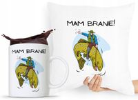 Zestaw Poduszka + Kubek Wędkarza Rybaka Prezent Z Nadrukiem Ze Zdjęciem