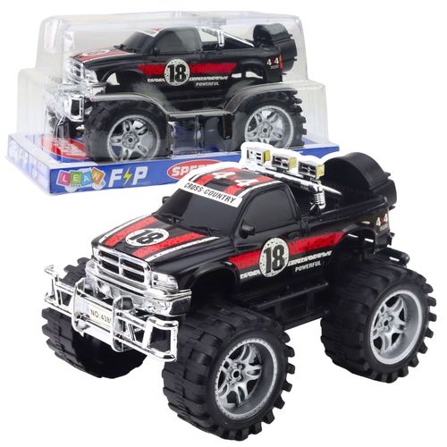 CZERWONO-CZARNY TERENOWIEC Z DUŻYMI KOŁAMI I NAPĘDEM na Arena.pl