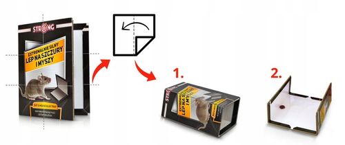 5X DUŻY LEP NA SZCZURY I MYSZY PUŁAPKA LEPOWA Z WABIKIEM 35X22 CM na Arena.pl