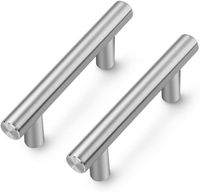 Uchwyty Meblowe T Srebrne Stal Nierdzewna 127mm 15 Sztuk Zestaw Do Szafek