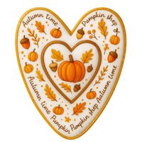 CIASTKO LUKROWANE AUTUMN TIME ROZ. XL SERCE NO2 JESIEŃ RĘCZNIE ROBIONE