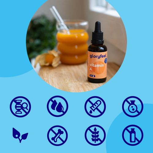 KROPLE WITAMINA A w wysokiej dawce - 5000 IU dziennie - 50 ml - gloryfeel na Arena.pl