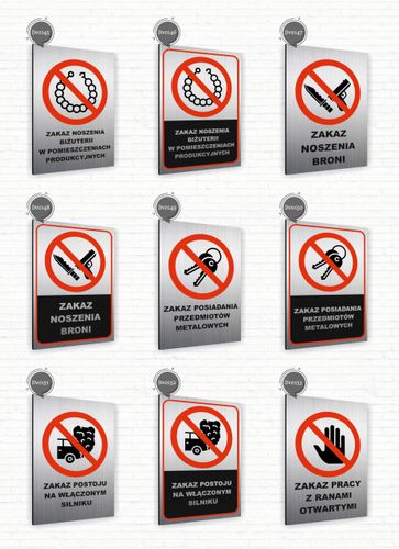 Tabliczka znak informacyjny 20x15 Srebrna NIE NISZCZYĆ ROŚLIN Nierdzewna na Arena.pl