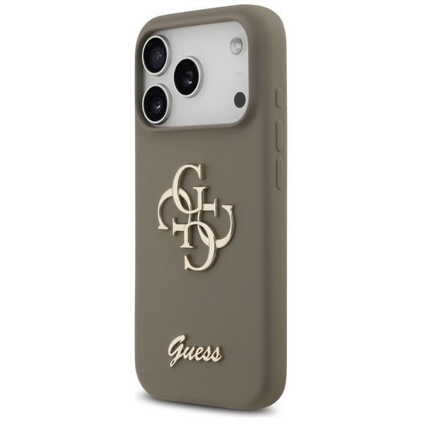etui guess silicone big 4g script do     iphone 17 pro brązowy zdjęcie 2