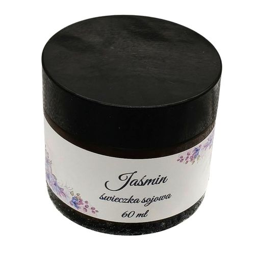 Świeczka Sojowa Jaśmin 60 ml – Ręcznie Robiona Drewniany Knot na Arena.pl