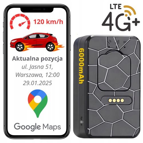 LOKALIZATOR GPS 4G MINI DO POJAZDÓW ROWERU AUTA MAGNES TRACKER G50M 6000mAh na Arena.pl